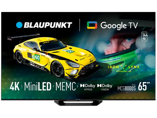 Blaupunkt 65MCG8000S 65" 4K Mini LED 144Hz Google TV - front view