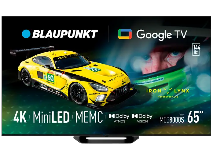 Blaupunkt 65MCG8000S 65" 4K Mini LED 144Hz Google TV - front view