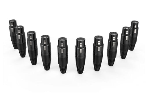Audibax Silver Black Connector 10 x XLR Female 10154454 product image