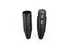Audibax Silver Black Connector XLR Male + XLR Female 10154452 product image