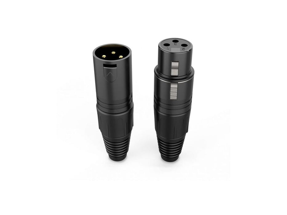 Audibax Silver Black Connector XLR Male + XLR Female 10154452 product image