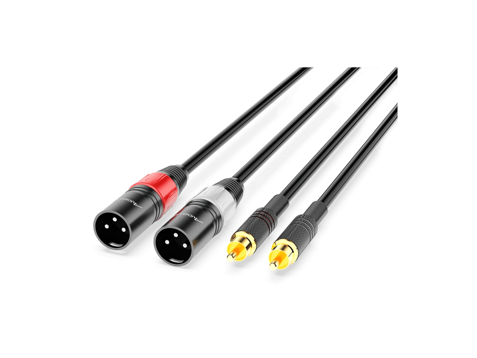 Audibax Silver Black 2 x XLR Male 2 RCA 1,5m Black 10154423 product image