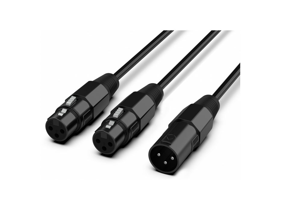 Audibax Silver Black XLR Male 2 x XLR Female 0,2m Black 10145057 product image