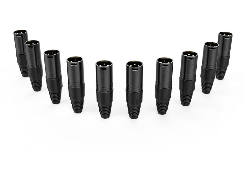 Audibax Silver Black Connector XLR Male x 10 Black 10154453 product image