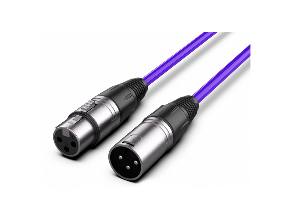Audibax Silver XLR Male XLR Female 6m Purple 10145055 product image