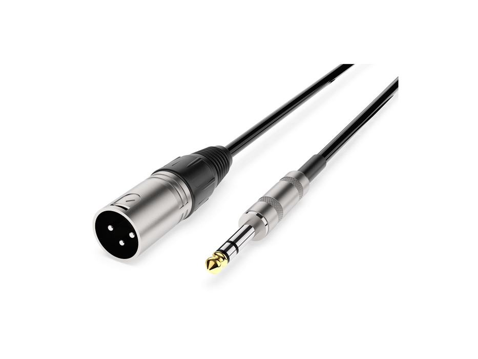 Audibax Silver XLR Male Stereo Jack 6m Black 10154417 product image