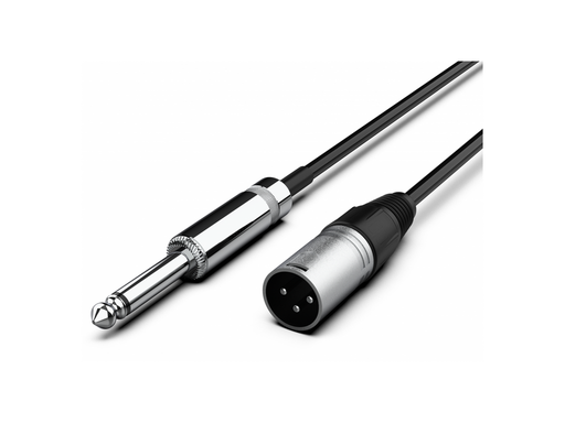 Audibax Silver XLR Male Mono Jack 1,5m Black 10145086 product image