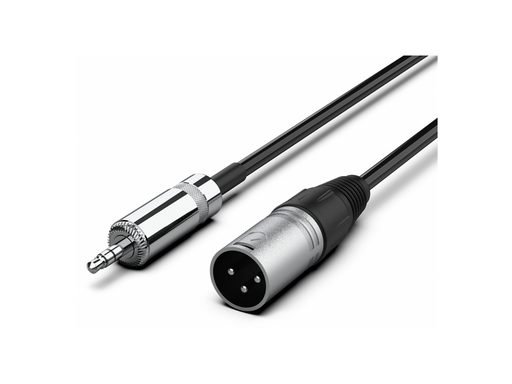 Audibax Silver XLR Male Stereo Minijack 3m Black 10145069 product image