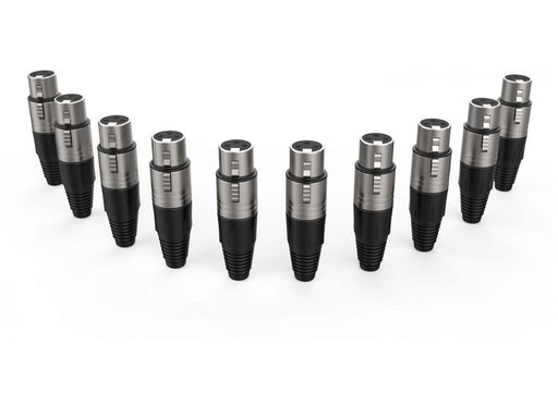 Audibax Silver Connector XLR Female x 10 Black and Silver 10154449 product image