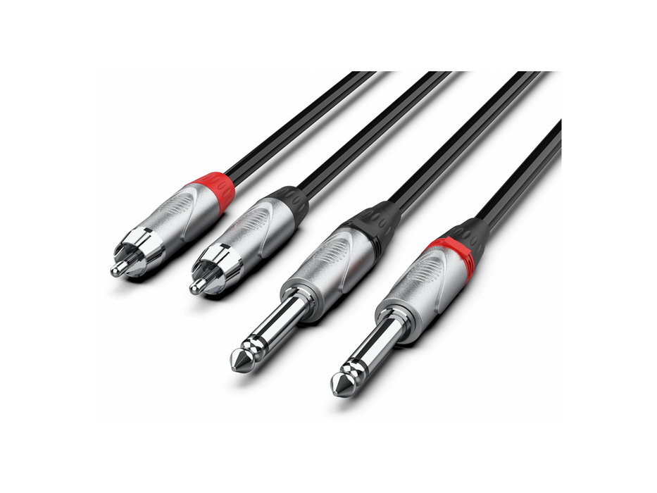 Audibax Pro 2 x Mono Jack 2 x RCA 1m Black 10119258 product image