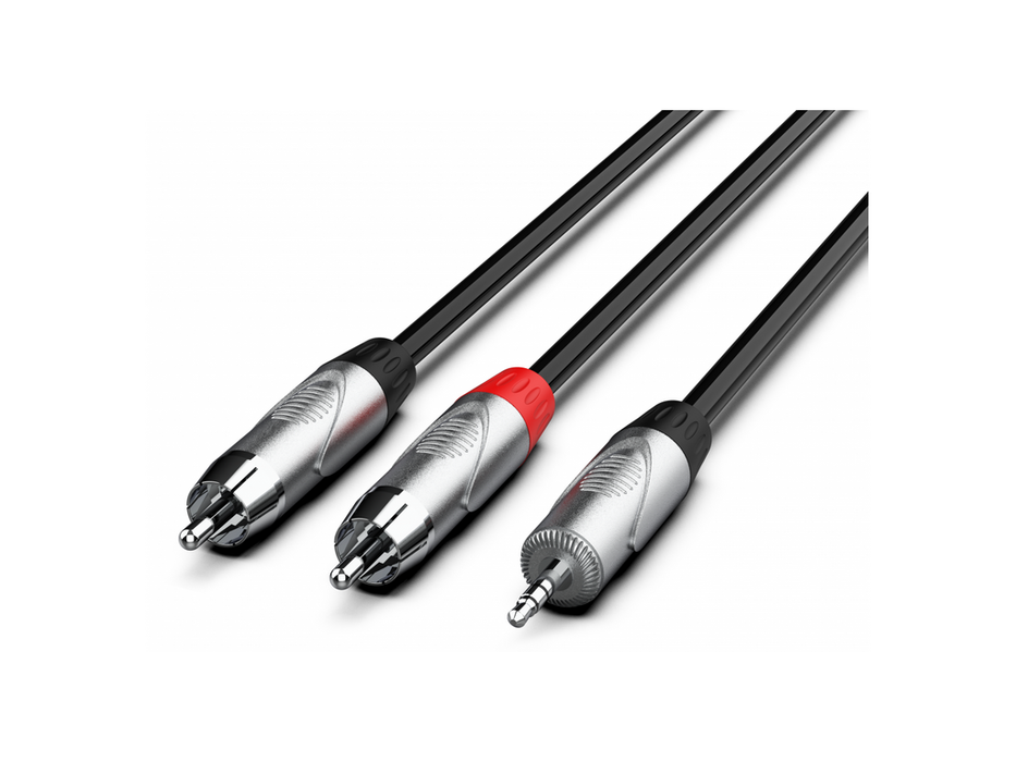 Audibax Pro Stereo Minijack 2 x RCA 3m Black 10145143 product image