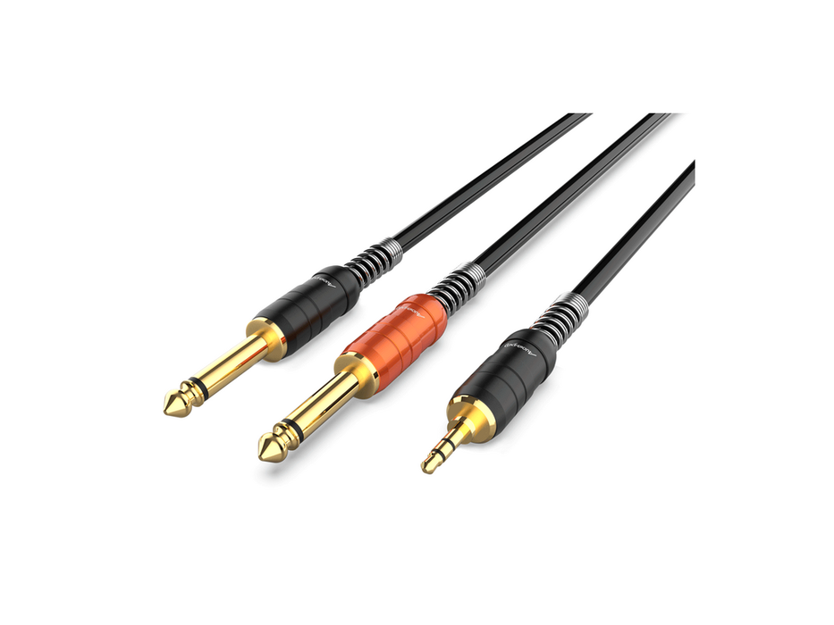Audibax Pro 2 x Mono Jack Stereo Minijack 1,5m Black 10154442 product image