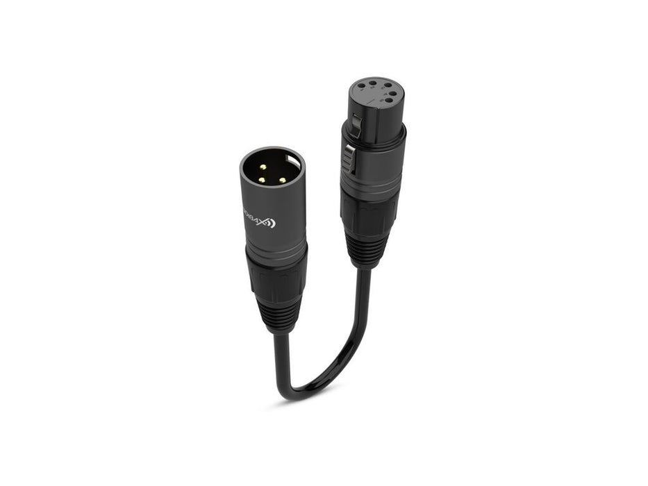 Audibax XLR Male 3 Pins to XLR Female 5 Pins 10cm product image