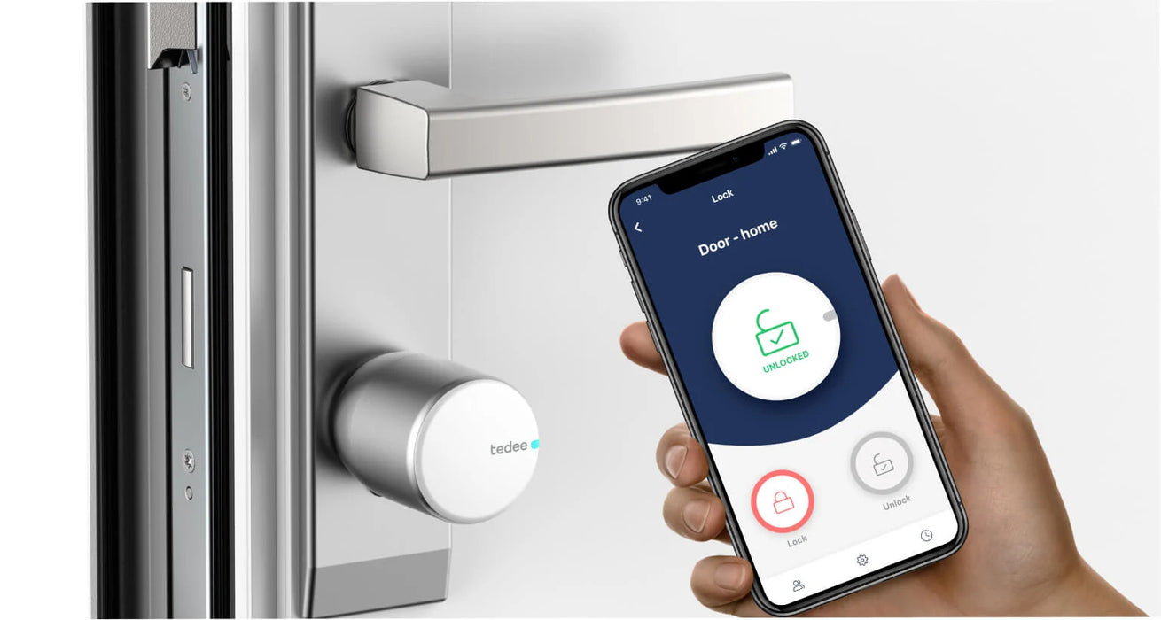 Tedee GO2 | Silver Aluminum / White