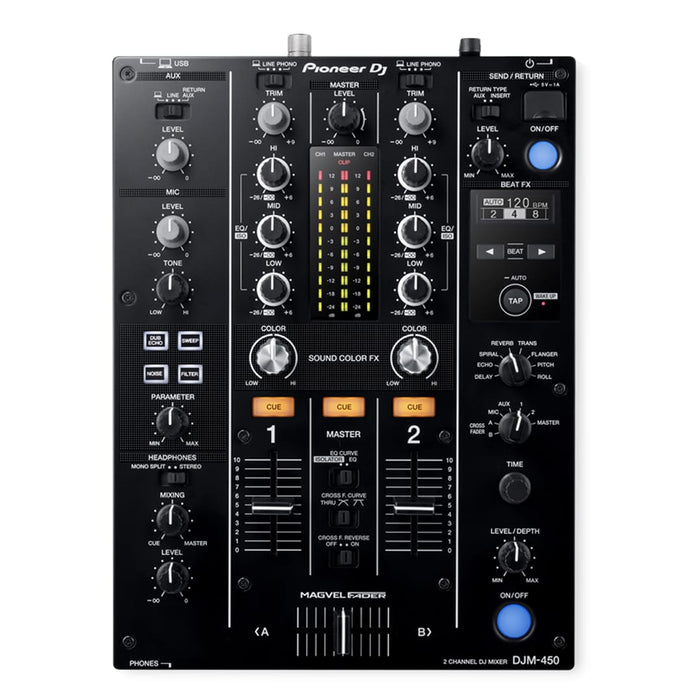 DJM-450 2-channel DJ mixer with Beat FX (black)